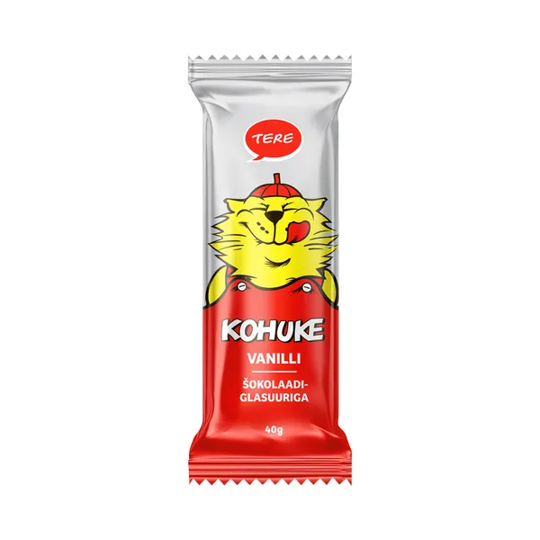 Kohuke vanilli šokolaadiglasuuriga, TERE, 40 g