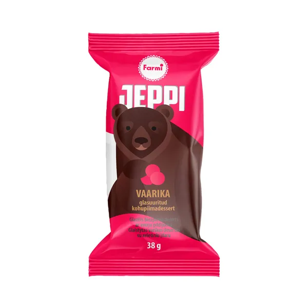 Kohupiimadessert vaarikatäidisega, JEPPI, 38 g