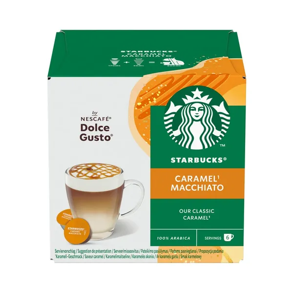 Kohvikapslid STARBUCKS NESCAFE  Dolce Gusto Caramel Macchia 6+6tk 12.78g