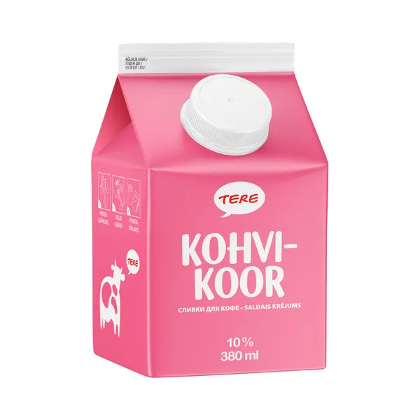 Kohvikoor 10%, TERE, 380 ml