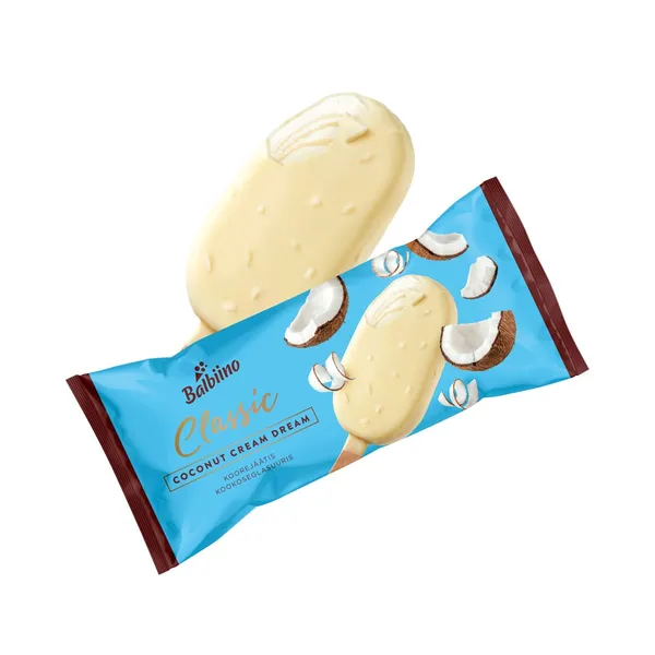 Koorejäätis kookosemaitselise lisandi ja kookoseglasuuriga, CLASSIC, 69 g
