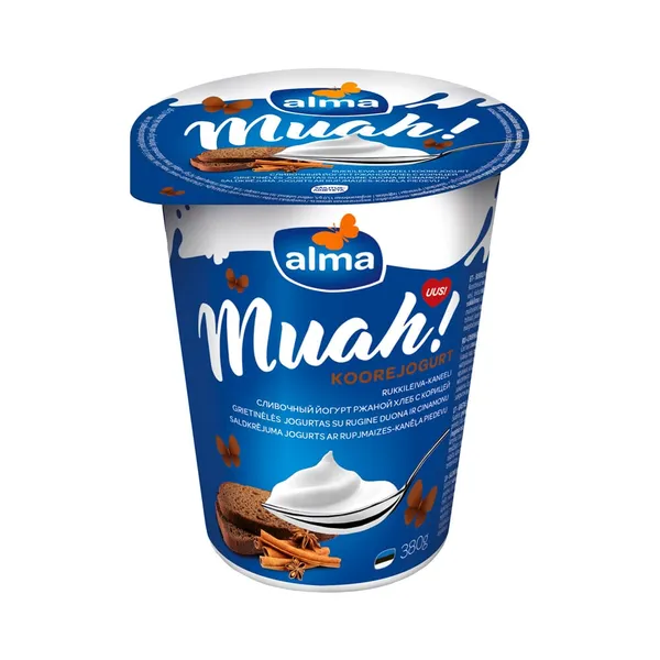 Koorejogurt Muah rukkileiva, ALMA, 380 g
