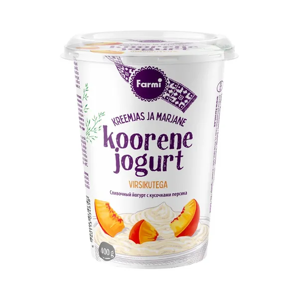 Koorene jogurt virsikutega, FARMI, 400 g