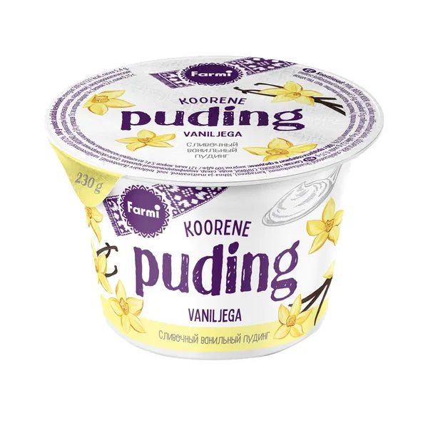 Koorene vaniljepuding 4,9%, FARMI, 230 g