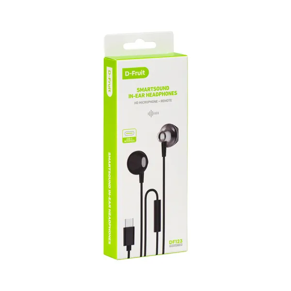 Kõrvaklapid DF123 USB-C, D-FRUIT,