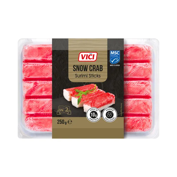 Krabimaitselised pulgad surimist Lumekrabi, VICI, 250 g