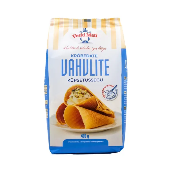 Krõbedate vahvlite küpsetussegu, VESKI MATI, 400 g