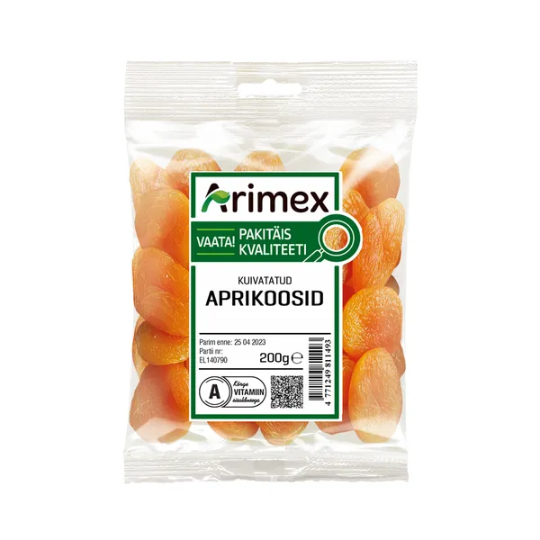 Kuivatatud aprikoos, ARIMEX, 200 g