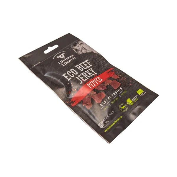 Kuivatatud mahe veiseliha tükid, piprane, LIIVIMAA LIHAVEIS, 40 g
