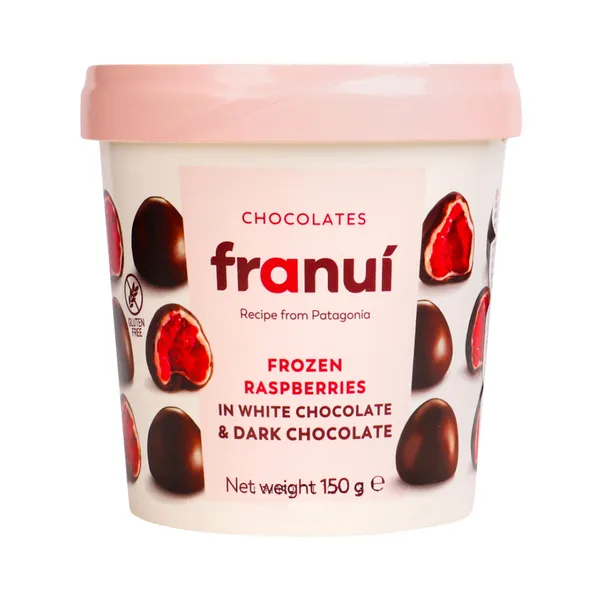 Külm.Vaarikad tumeda ja valge šokolaadiga, FRANUI, 150 g