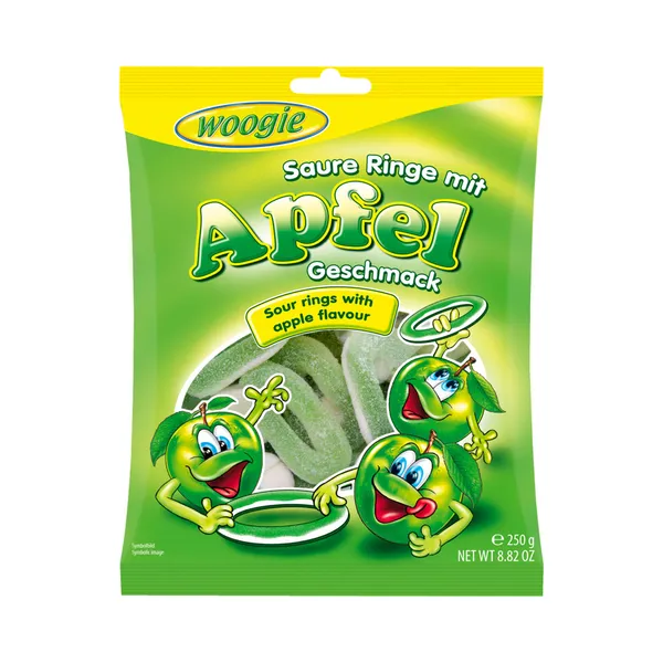 Kummikomm APFEL RINGS, WOOGIE, 250 g