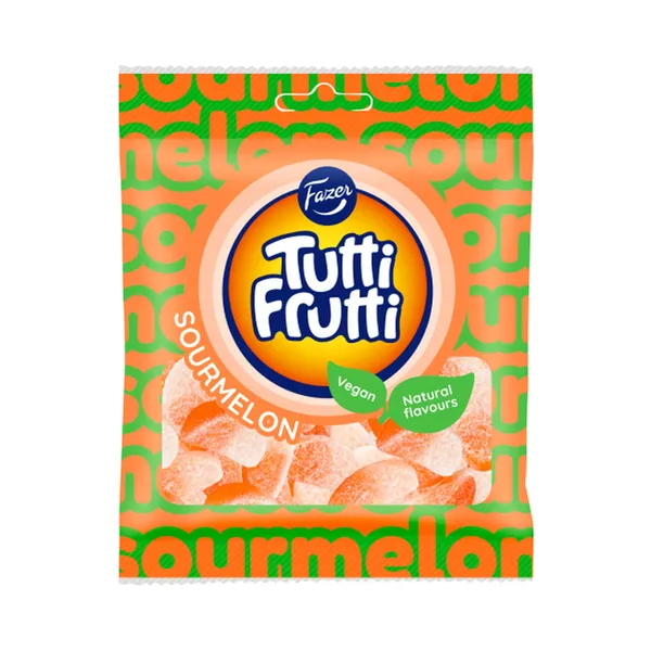Kummikommid Sour Melon, TUTTI FRUTTI, 90 g