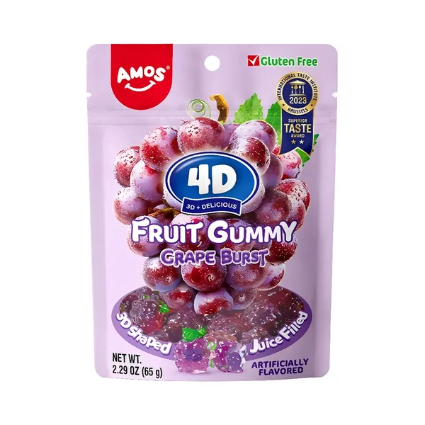 Kummikommid viinamarjaga, 4D, 65 g