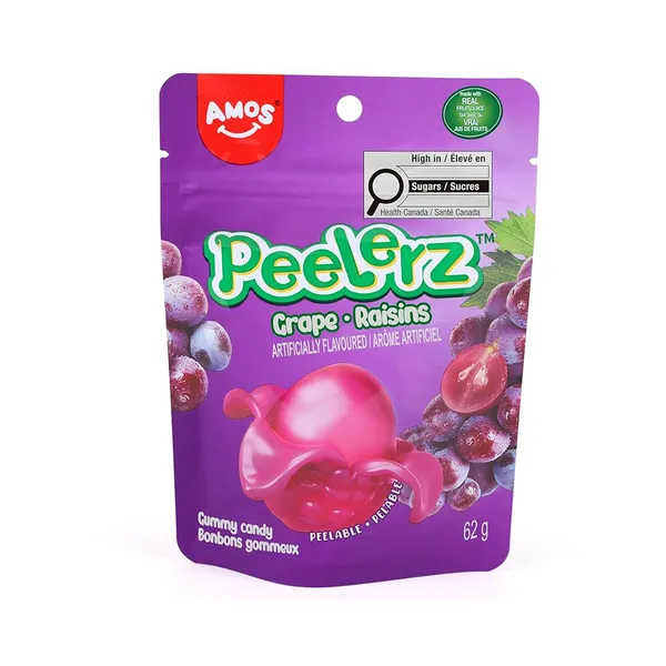 Kummikommid viinamarjaga, PEELERZ, 65 g