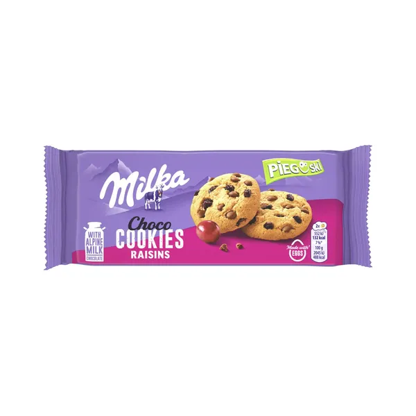 Küpsised šokolaaditükkide ja rosinatega, MILKA, 135g