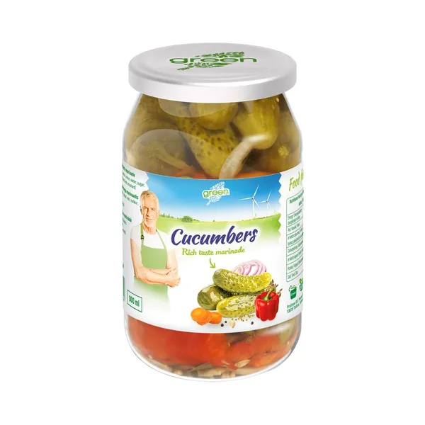 Kurgid rich taste marinaadis, GREEN, 450 g neto