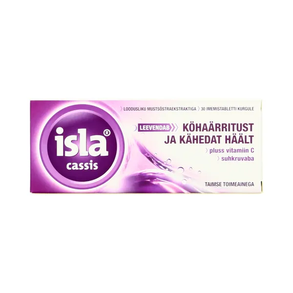 Kurgupastillid mustsõstra N30, ISLA-CASSIS, 33,3 g