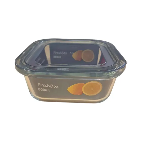 Kuumakindlast klaasist toidukarp kaanega 800ml, LAVARIO, 1 tk
