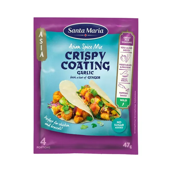 Küüslaugu- ja ingverimaitseline paneeringusegu, SANTA MARIA, 47 g