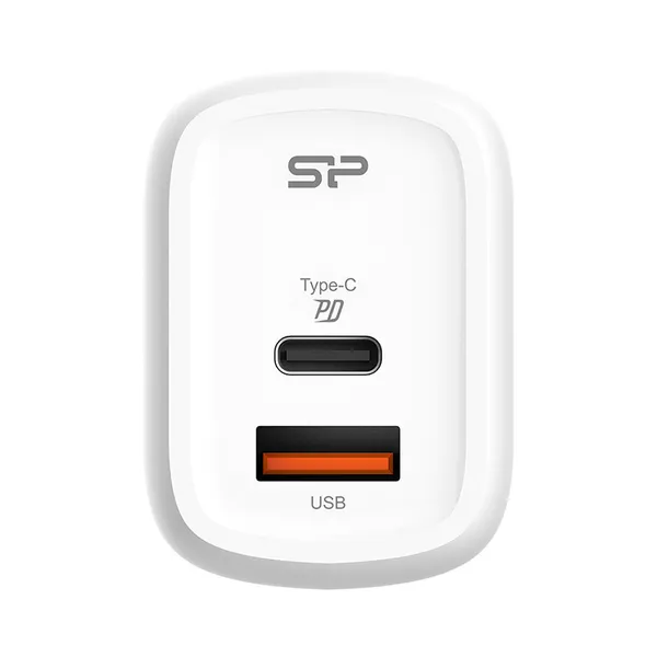 Laadija USB-C/USB Qm25 30W, valge, SILICON POWER, 1tk
