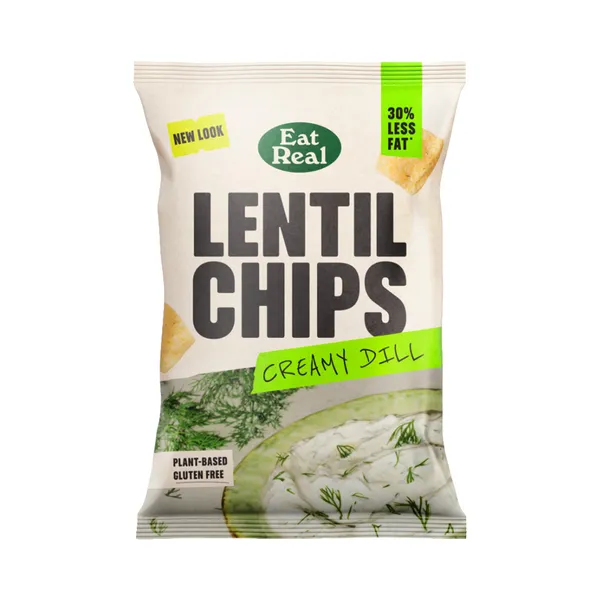 Läätsekrõpsud hapukoore ja tilliga, EAT REAL, 95 g