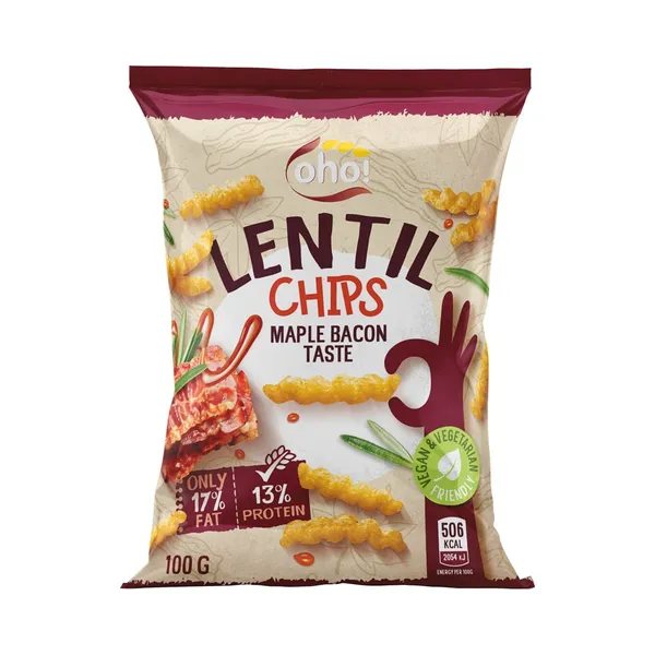 Läätsekrõpsud peekoniga, OHO, 100g