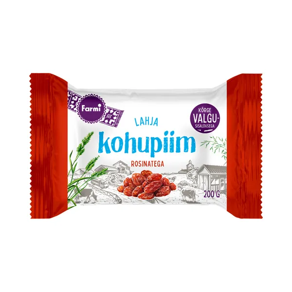 Lahja kohupiim rosinatega, FARMI, 200 g