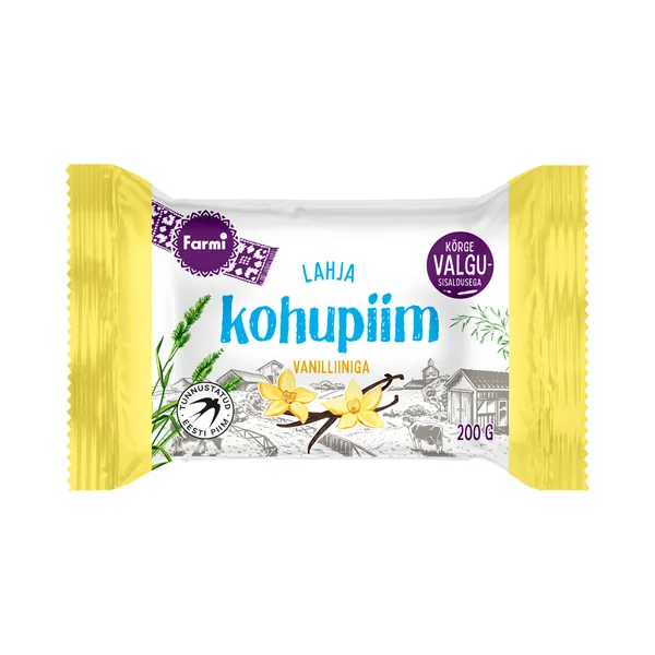 Lahja kohupiim vanilliiniga, FARMI, 200 g