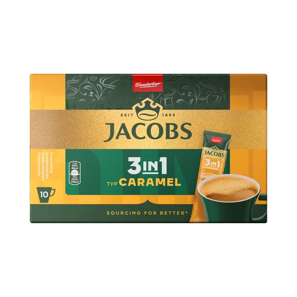 Lahustuv kohv 3 in1 Caramel (karp 10X11,2g), JACOBS,