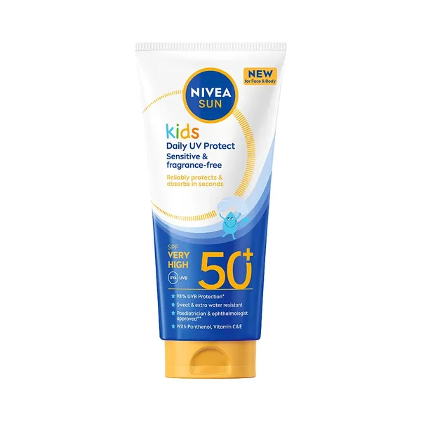 Laste Päikesekaitsekreem SPF50+ Daily UV Protect, NIVEA SUN, 100ml