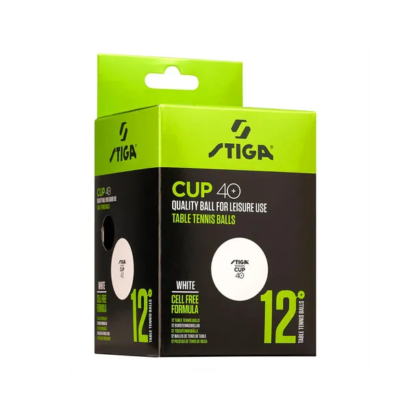Lauatennise pallid Cup 40+ valge, STIGA SPORTS, 12 tk