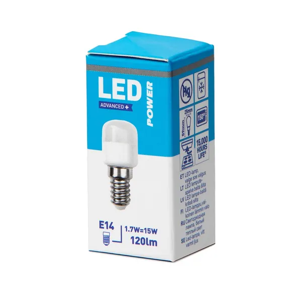LED lamp kodumasinale 1,6W E14 T26 120lm, POWER, 1 tk