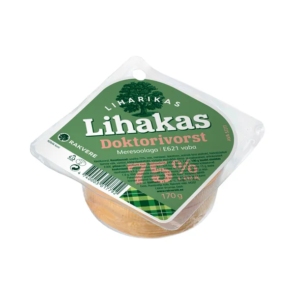 Lihakas doktorivorst, RAKVERE, 170 g