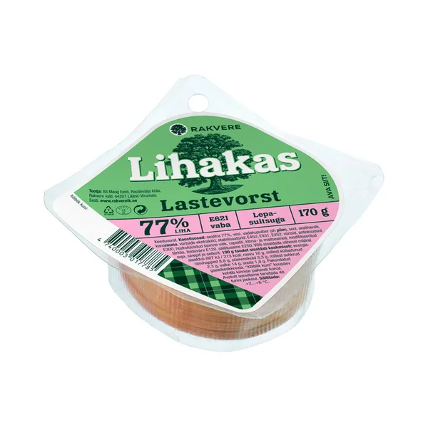 Lihakas lastevorst, RAKVERE, 170 g