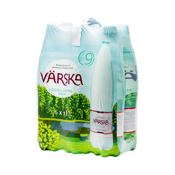 Looduslik mineraalvesi karboniseeritud 6-pakk, VÄRSKA MINERAAL, 6 x 1 L