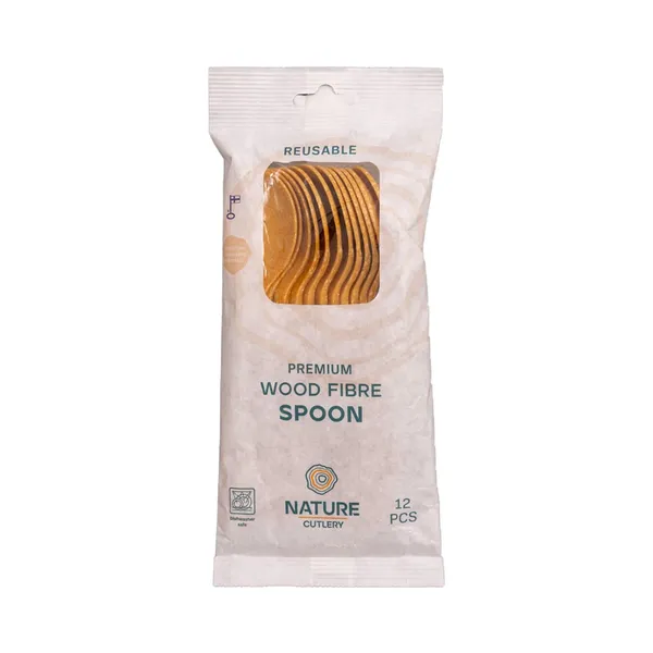 Supilusikas Premium NATURE LINE puitkiust korduvkasutatav, 17,5cm, 12tk/pakk