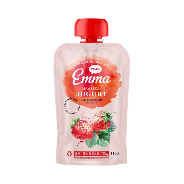 Maasikajogurt laktoosivaba, EMMA, 110 g