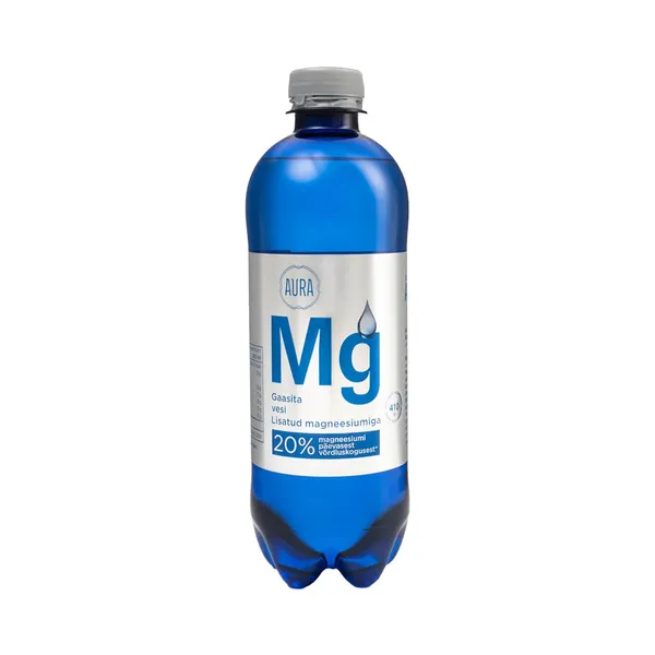 Magneesiumi vesi gaasita, AURA, 500 ml