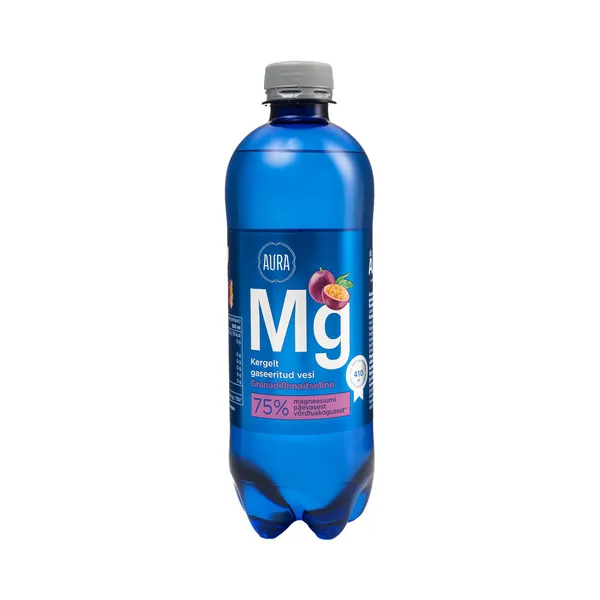 Magneesiumi vesi granadilli gaasiga, AURA, 500 ml