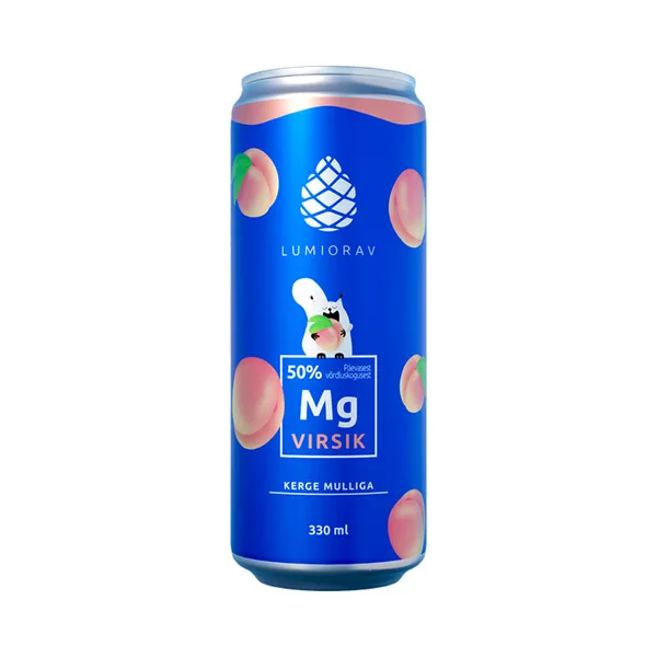 Magneesiumivesi virsik, LUMIORAV, 330 ml