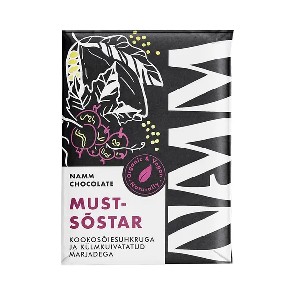 Mahe mustsõstrašokolaad, NAMM CHOCOLATE, 37g