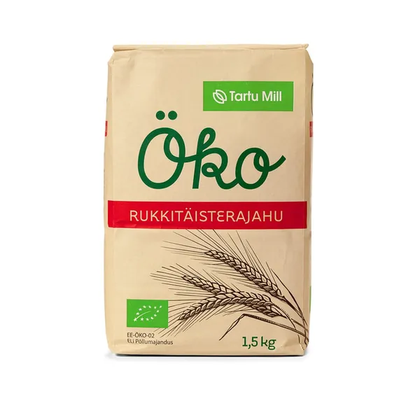 Mahe rukkitäisterajahu, TARTU MILL, 1,5 kg