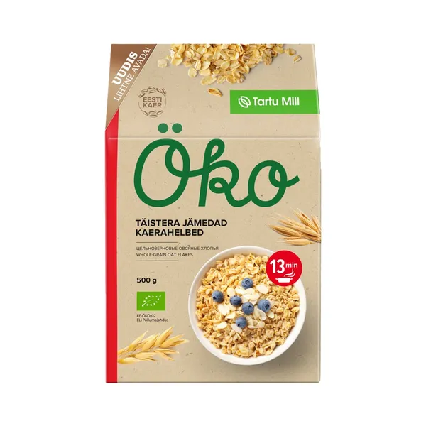 Mahe täistera jämedad kaerahelbed, TARTU MILL, 500 g
