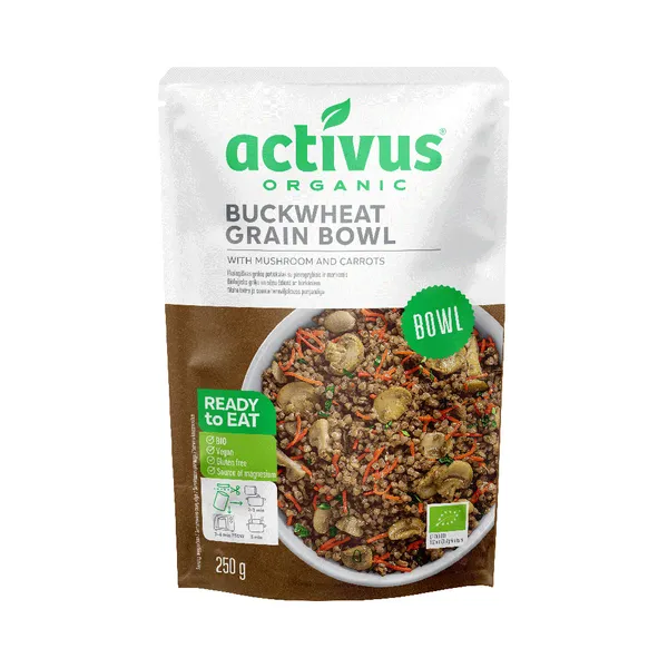 Mahe tatra ja seente teraviljakauss porgandiga, ACTIVUS, 250 g