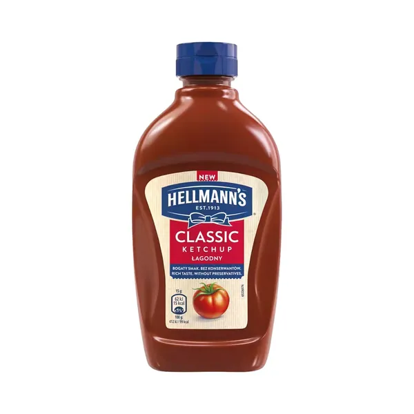 Mahedamaitseline ketšup, HELLMANN'S, 477 g