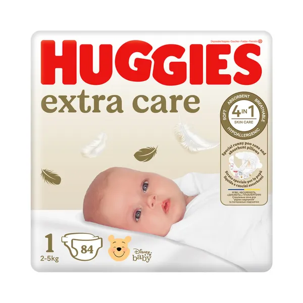 Mähkmed Extra Care 1 2-5kg, Huggies, 84tk