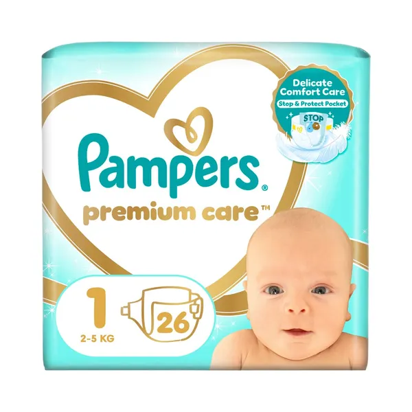 Mähkmed Premium Care S1, PAMPERS, 2-5 kg/26 tk