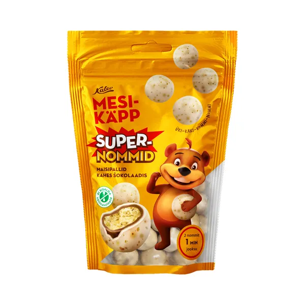 Maisipallid kahes šokolaadis Mesikäpp, KALEV, 90 g