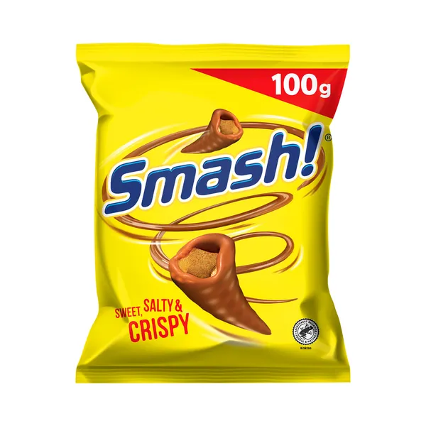 Maisisnäks piimašokolaadiga, SMASH, 100 g