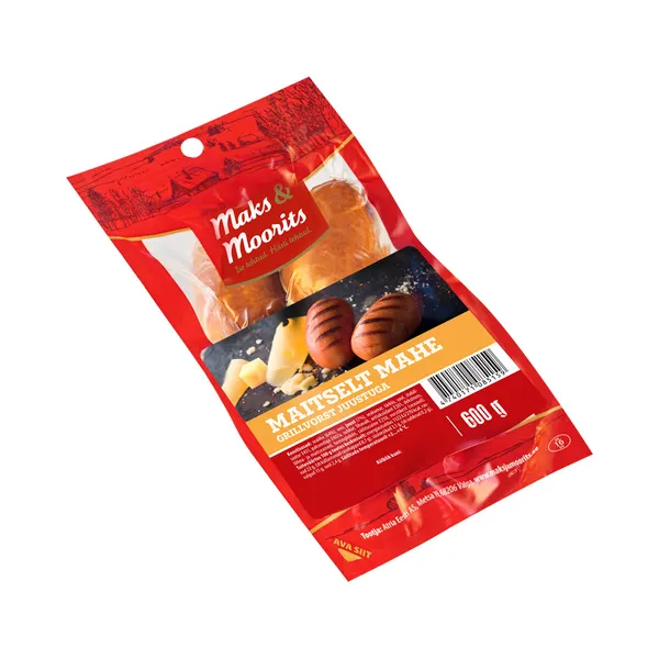 Maitselt mahe grillvorst juustuga, MAKS&MOORITS, 600 g